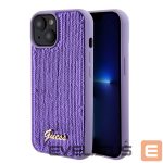 Aizmugurējais vāciņš Guess - Guess Sequin Script Logo Case for iPhone 15 Purple