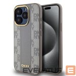Aizmugurējais vāciņš DKNY Apple DKNY PU Leather Checkered Pattern Magsafe Case for iPhone 15 Pro Max Beige 