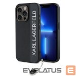 Aizmugurējais vāciņš Karl Lagerfeld Apple Karl Lagerfeld PU Saffiano Rhinestone Charm Case for iPhone 15 Pro Max Black 