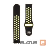 Siksniņa Tactical  20mm Double Silicone Watch Band Black Yellow