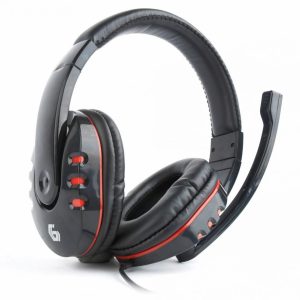 Bezvadu austiņas Gembird  Glossy Black, Gaming headset with volume control, Built-in microphone, 3.5 mm 