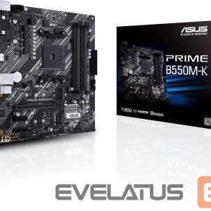 Pamatplate Intel procesorsiem Asus  PRIME B550M-K Memory slots 4, Processor family AMD, Micro ATX, DDR4, Processor socket AM4, Chipset AMD B 
