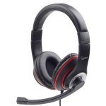 Bezvadu austiņas Gembird  Stereo headset, «Los Angeles» + microphone, passive noise canceling Black, 3.5 mm 