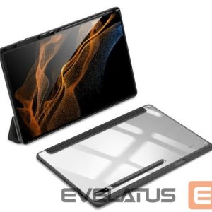 Maciņš grāmata Dux Ducis  Toby Armored Flip Smart Case Galaxy Tab S8 Ultra with Stylus Holder Black