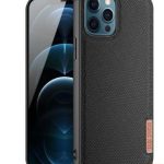 Aizmugurējais vāciņš Dux Ducis Apple Phone 12 Pro Max Fino case covered with nylon material Black