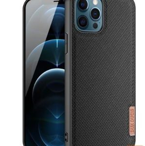 Aizmugurējais vāciņš Dux Ducis Apple Phone 12 Pro Max Fino case covered with nylon material Black