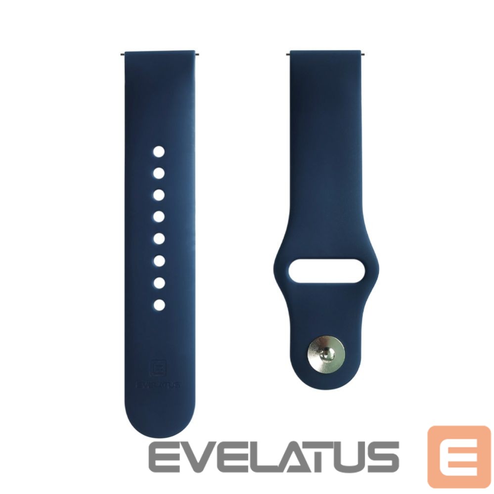 Siksniņa Evelatus Evelatus 20mm Silicone Loop Watch Straps (S/M 110mm) Blue