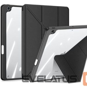 Maciņš grāmata Dux Ducis  Magi case for iPad 10.9 2022 (10 gen.) cover with stylus holder smart cover stand Black