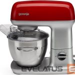 Mikseri un blenderi GORENJE  Kitchen machine MMC1000RLR	 Number of speeds 7, 1000 W, Bowl capacity 4.5 L, Aluminium, Stainless Steel/Red 
