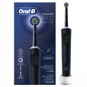 Zobu birste Oral-B  Electric Toothbrush D103 Vitality Pro Rechargeable, For adults, Number of brush heads included 1, Black, Number of teeth brushing modes 3 