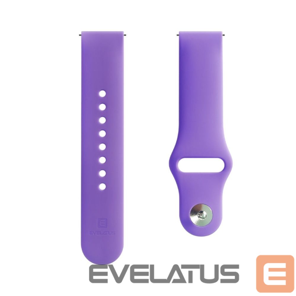 Siksniņa Evelatus Evelatus 22mm Silicone Loop Watch Straps (S/M 110mm) Deep Purple