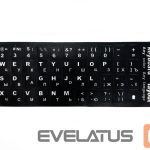 Klaviatūras uzlīmes iLike  Keyboard Stickers ENG white / RUS white Qwerty Black