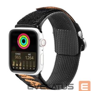 Siksniņa Dux Ducis  Strap (Outdoor Version) strap for Apple Watch Ultra, SE, 8, 7, 6, 5, 4, 3, 2, 1 (49, 45, 44, 42 mm) nylon Black Orange