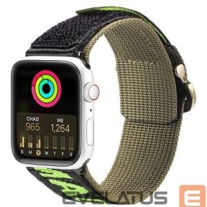 Siksniņa Dux Ducis  Strap (Outdoor Version) strap for Apple Watch Ultra, SE, 8, 7, 6, 5, 4, 3, 2, 1 (49, 45, 44, 42 mm) nylon band bracelet Black Green