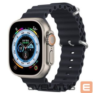 Siksniņa Dux Ducis  Strap Watch Strap 8 / 7 / 6 / 5 / 4 / 3 / 2 / SE (41 / 40 / 38mm) Silicone Band Bracelet Grey