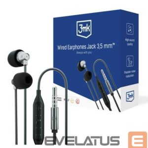 Vadu austiņas 3MK  Wired Earphones Jack 3,5 mm 