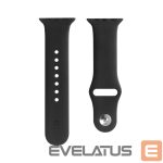 Siksniņa Evelatus  Evelatus Apple Watch 42/44/45mm Silicone Loop Watch Straps (140mm M/L) Black