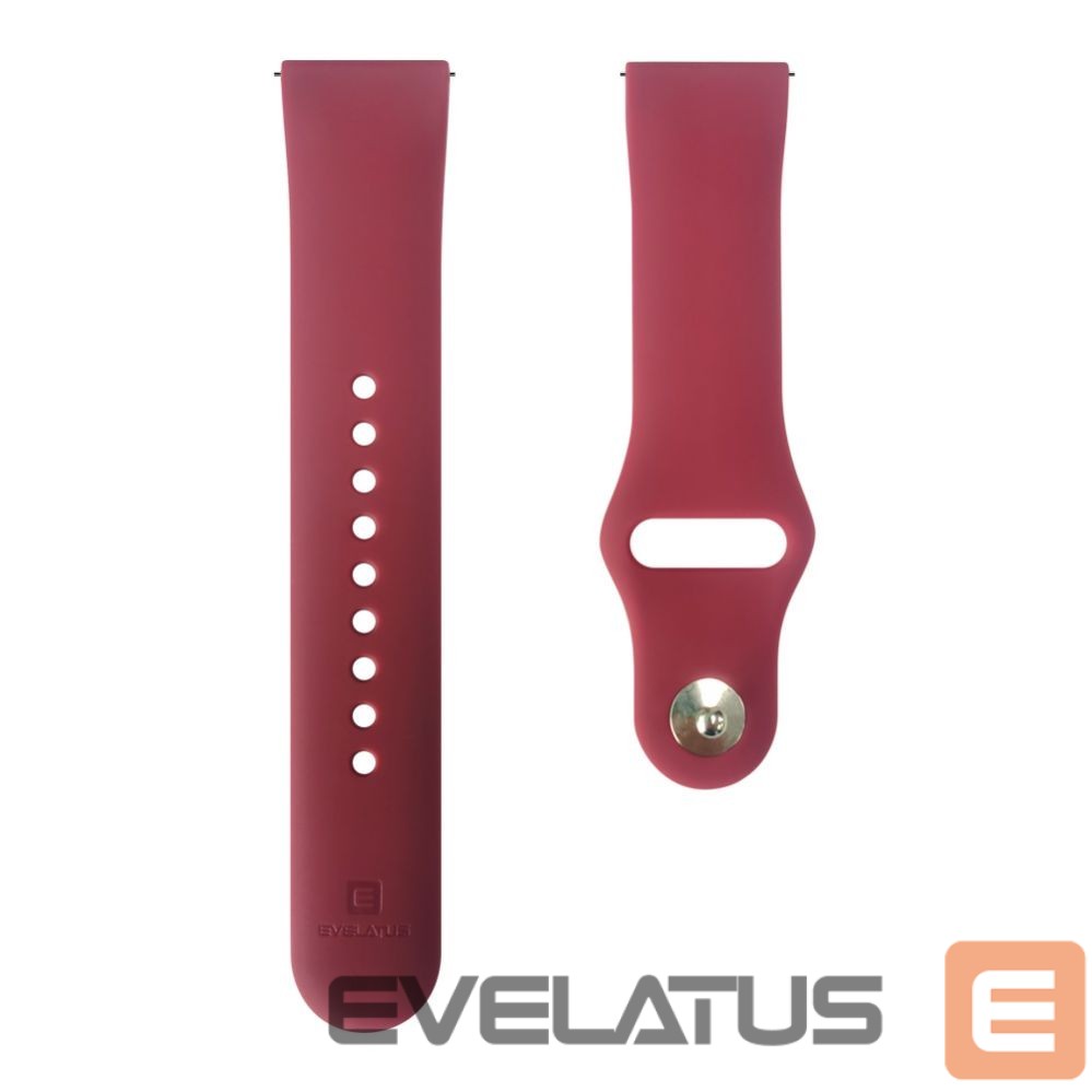 Siksniņa Evelatus Evelatus Watch 22mm Silicone Loop Watch Straps (130mm M/L) Plum