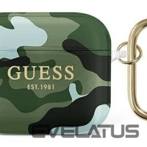 Maciņš austiņām Guess Apple AirPods 3 cover Camo Collection Green on Black