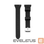 Siksniņa Connect  22mm T-buckle Silicone Loop Watch Strap (130mm M/L) Black