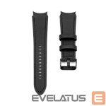 Siksniņa Connect  20mm Silicone Patch Leather Watch Strap (130mm M/L) Black
