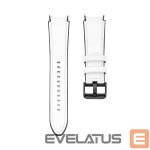 Siksniņa Connect  20mm Silicone Patch Leather Watch Strap (130mm M/L) White