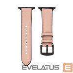 Siksniņa Connect  Watch 42/44/45mm Silicone patch Leather Watch Strap (132mm M/L) Pink Sand