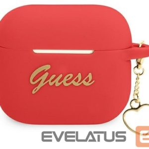 Maciņš austiņām Guess Apple AirPods 3 cover Silicone Charm Heart Collection Red
