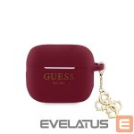 Maciņš austiņām Guess - Airpods 3 Case Silicone Classic Logo Gold With 4G Charm Marengo
