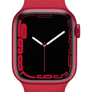 Viedpulksteni Apple  Watch Series 7 GPS, 41mm (PRODUCT)RED Aluminium Case with Sport Band - Regular (PRODUCT) Red