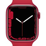 Viedpulksteni Apple  Watch Series 7 GPS, 45mm (PRODUCT)RED Aluminium Case with Sport Band - Regular (PRODUCT) Red