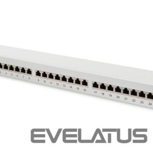 Citas preces Digitus  Patch Panel DN-91524S White, 48.2 x 4.4 x 10.9 cm, Category: CAT 5e; Ports: 24 x RJ45; Retention strength: 7.7 kg; Insertion force: 30N max 