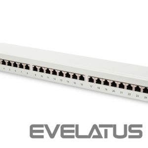 Citas preces Digitus  Patch Panel DN-91624S White, 48.2 x 4.4 x 10.9 cm, Category: CAT 6; Ports: 24 x RJ45; Retention strength: 7.7 kg; Insertion force: 30N max 