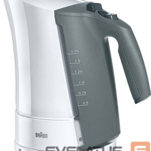 Tējkanna Braun  WK 300 Standard kettle, 2200 W, 1.7 L, Plastic, White, 360° rotational base 