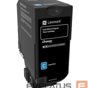 Aksesuāri un izejmateriāli LEXMARK  High Capacity Cyan Return Programme 84C2HC0 Toner Cartridge 
