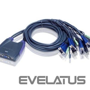 Serveru  - Citi piederumi Aten  4-Port USB VGA/Audio Cable KVM Switch 