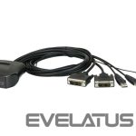 Serveru  - Citi piederumi Aten  2-Port USB DVI Cable KVM Switch with Remote Port Selector 
