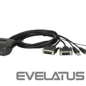 Serveru  - Citi piederumi Aten  2-Port USB DVI Cable KVM Switch with Remote Port Selector 