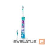 Zobu birste Philips  Sonic Electric toothbrush  HX6322/04 For kids, Rechargeable, Sonic technology, Teeth brushing modes 2, Number of brush heads included 2, Aqua 