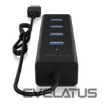 Rūteris Raidsonic  4 port USB 3.0 hub IB-HUB1409-U3 Black 