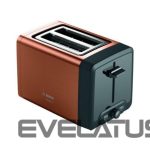 Tosters Bosch  DesignLine Toaster TAT4P429 Power 970 W, Number of slots 2, Housing material Stainless Steel, Copper/Black 