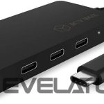 Rūteris Raidsonic  4-port hub with USB Type-C interface and PD port  IB-HUB1429-CPD Black 