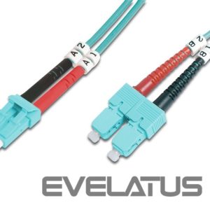 Kabelis Digitus  FO Patch Cord, Duplex, LC to SC MM OM3 50/125 µ, 1 m 