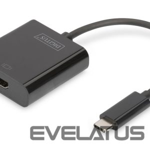 Parveidotājs Digitus  USB Type-C to HDMI Adapter DA-70852 0.15 m, Black, USB Type-C 