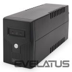 Serveri Digitus  Line-Interactive UPS DN-170063, 600VA, 360W, 1x 12V/7Ah battery, 2x CEE 7/7 outlet, 2x RJ-11, 1x USB 2.0 type B, LED, Simulated Sine Wave, 298x101x142mm, 4.35kg 