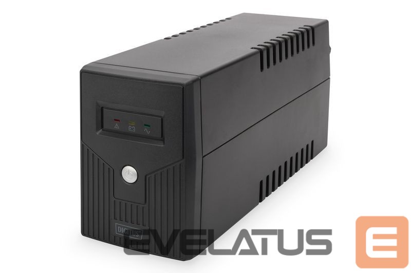 Serveri Digitus Line-Interactive UPS DN-170063, 600VA, 360W, 1x 12V/7Ah battery, 2x CEE 7/7 outlet, 2x RJ-11, 1x USB 2.0 type B, LED, Simulated Sine Wave, 298x101x142mm, 4.35kg