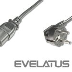 Kabelis Digitus  Power Cord, Schuko (CEE 7/7) 90ø angled - C13 M/F, H05VV-F3G 0.75qmm 1.8 m, Black 