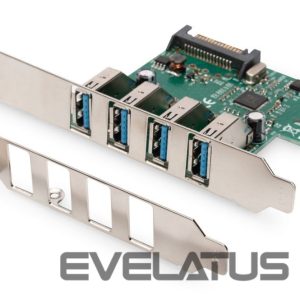 Parveidotājs Digitus  USB 3.0, 4 Port, PCI Express Add-On card 4 Ports A/F External, VL805 chipset DS-30221-1 