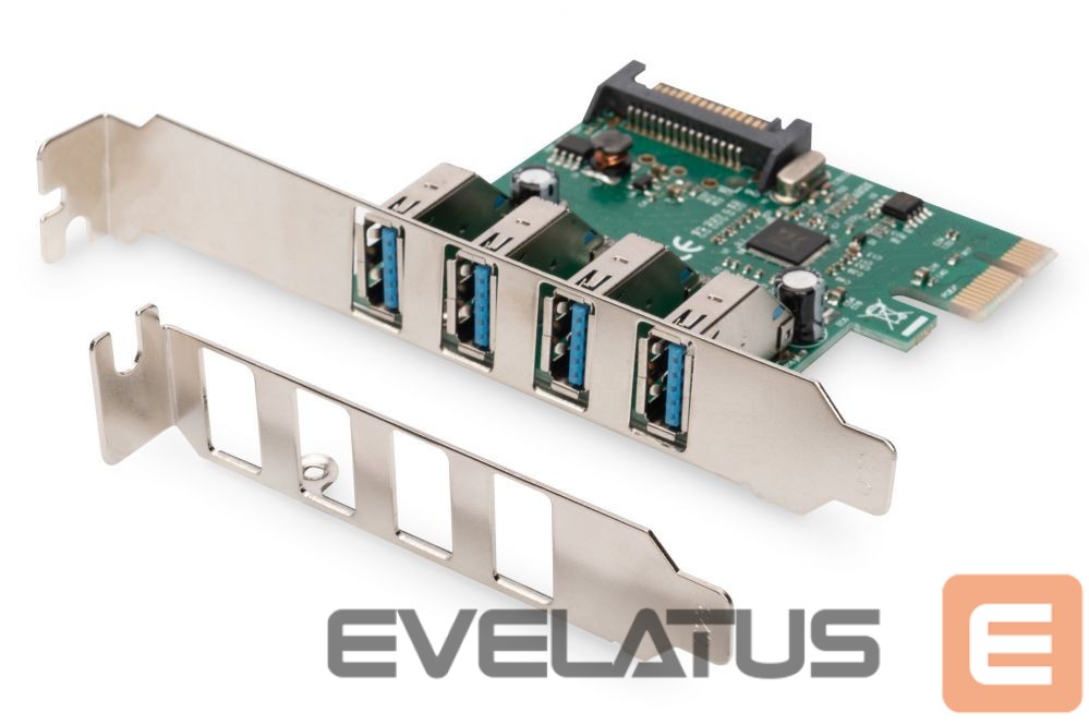 Parveidotājs Digitus USB 3.0, 4 Port, PCI Express Add-On card 4 Ports A/F External, VL805 chipset DS-30221-1