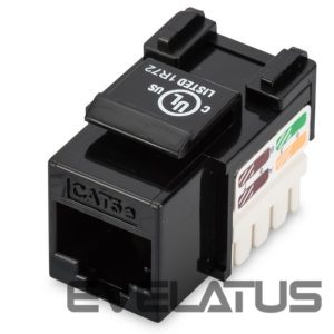 Parveidotājs Digitus  Class D CAT 5e Keystone Jack DN-93501 Unshielded RJ45 to LSA, Black 